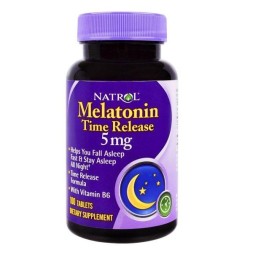 БАДы для мужчин и женщин Natrol Melatonin 5 мг  (60 таб)