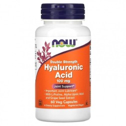 БАДы для мужчин и женщин NOW Hyaluronic Acid 100mg   (60 caps.)