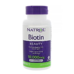 Комплексы витаминов и минералов Natrol Biotin 10,000 мкг  (100 таб)