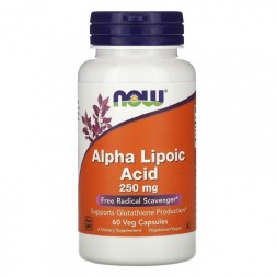 Антиоксиданты  NOW Alpha Lipoic Acid 250 мг  (60 капс)