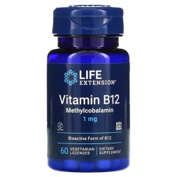 Витамины группы B Life Extension Life Extension Vitamin B12 Methylcobalamin 1 mg 60 veg lozenges  (60 lozenges)