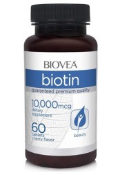 Комплексы витаминов и минералов BIOVEA Biotin 10.000 мкг  (60 таб)